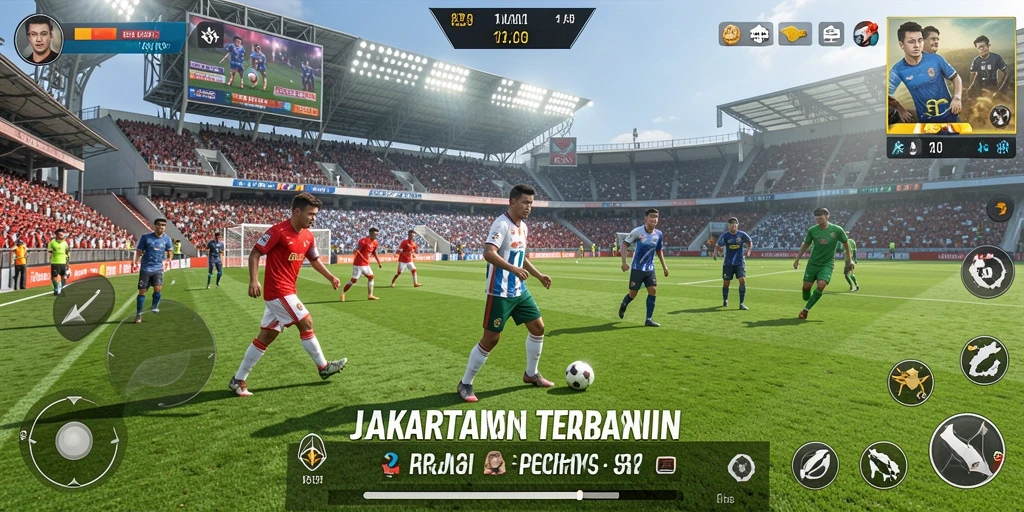 Tampilan gameplay JAKARTAWIN yang menarik dengan berbagai olahraga.