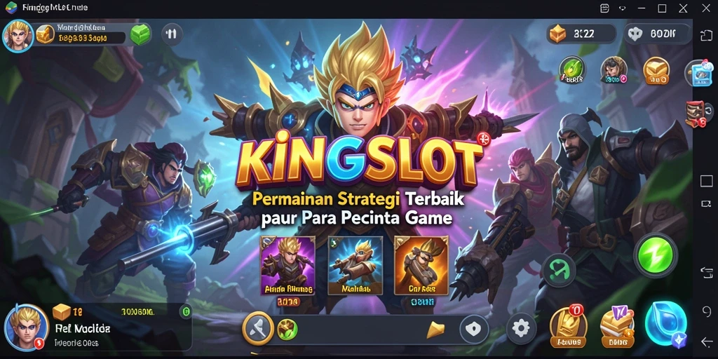 Tangkapan layar gameplay KINGSLOT menampilkan aksi strategi yang mendebarkan.