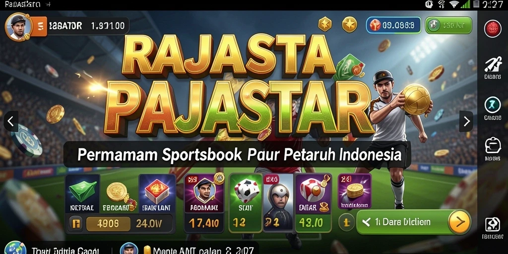Tampilan menarik dari gameplay RAJASTAR dalam taruhan olahraga.