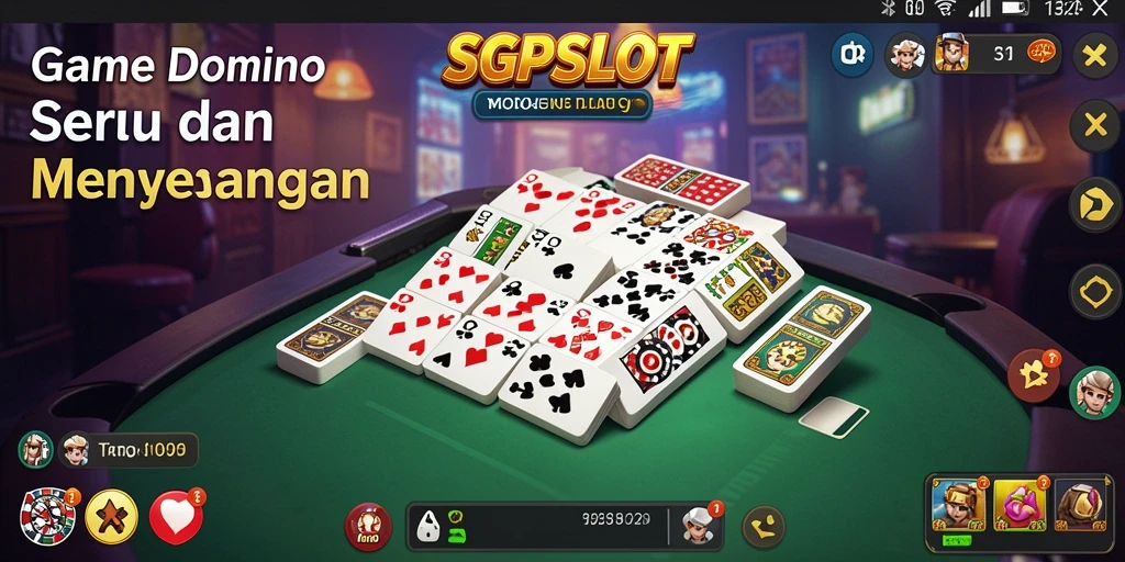 Screenshot SGPSLOT menampilkan gameplay Domino yang menggembirakan dan penuh tantangan.