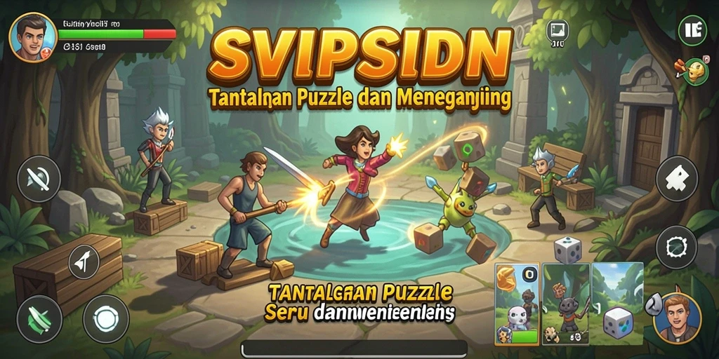 Tampilan gameplay SVIPSIDN yang menarik dengan teka-teki menantang.